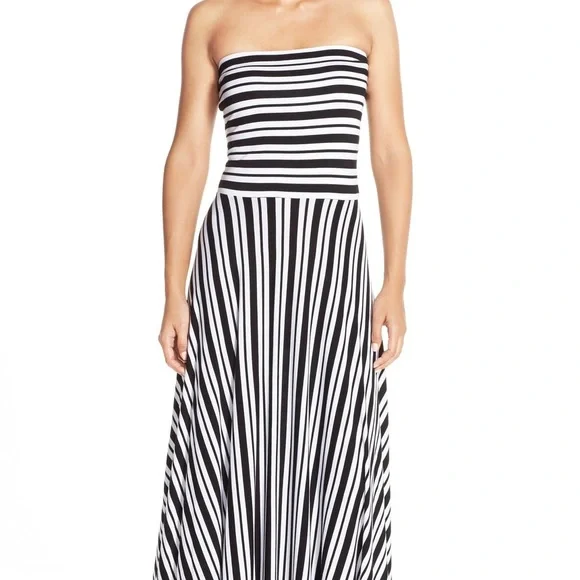 chinese dress ladies RING LEADER STRIPED MAXI DRESS  AKIRA